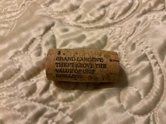 19 Crimes Collectible Wine Cork #1 Grand Larceny Theft…Cork 1