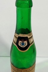 Vintage German Deutscher Obst-Sekt Cabinet Sparkling Fruit Wine Green Glass Bott
