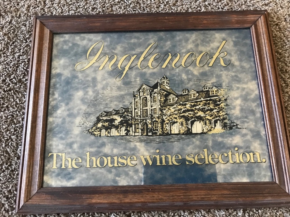 Inglenook Vintage Wine Mirror Sign 15×19 Wood Frame The House Wine Selection