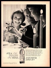 1962 Taylor New York State Wines Sauterne Wine Hammondsport NY Vintage Print Ad