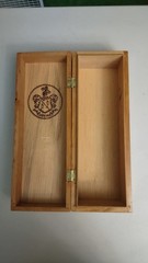 Vintage Carlos I Brandy Pedro Domecq Wood Box Bottle Holder Keepsake BOX ONLY