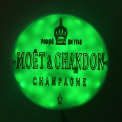 3D Printed Moet & Chandon Champagne RGB LED Sign With Remote Control Bar