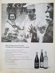 1965 Taylor Wines Cookout Magic Sauterne Rhine Wine Burgundy Ad