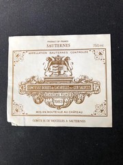 1983 Chateau Filhot, Sauternes, France 750ml label Comte H. DE Vaucelles