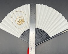 Moet & Chandon Champagne Sensu Folding Hand Fan – Bamboo,Paper, Grosgrain Ribbon