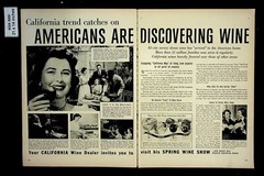 1953 Americans Are Discovering American Wine Wine Spring Vintage Print Ad 015771
