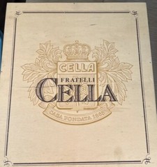 Vintage Fratelli Cella Italian Wine Wooden Box 1980&rsquo;s 3 BOTTLE CRATE STORAGE CRA