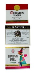 11 VINTAGE WINE LABELS FROM EUROPE & DOMESTIC, FROM 1976 – 1983 & SOME UNDATED