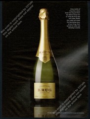 2015 Krug Champagne bottle photo vintage print ad
