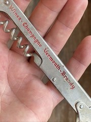 The Christian Brothers Vermouth Brandy Wine Corkscrew Knife Bottle Opener Italy