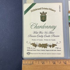 Vintage 1983 Hillebrand Estates Chardonnay Wine UNUSED Paper Label Q108