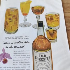 Old Forester Brown-Forman Distillers Louisville Kentucky Print Ad 1949