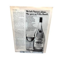 1977 Villa Banfi Roman Wine vintage Left Nature Alone Print Ad