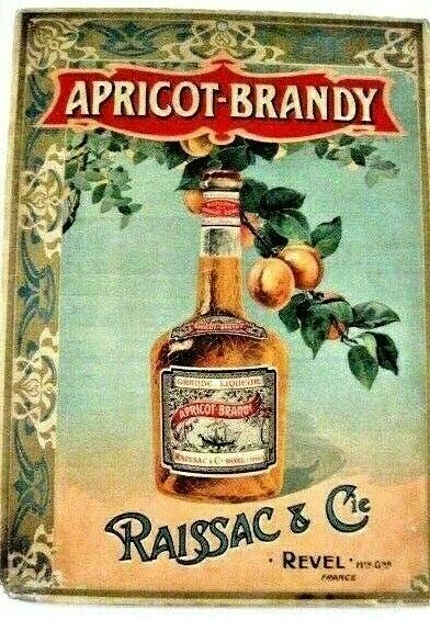 Large 1920-30&rsquo;s French Advertising Sign « Apricot-Brandy » – « Raissac & Cie »*