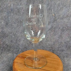 Chadwick Bay Winery Clear Wine Glass 6&Prime; Tall