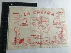 Vintage Paper Placemat La Cocina Restaurant Locations Collectible 13X9&Prime;