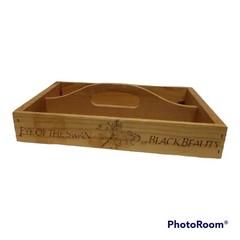 Wine Crate Wood Caddy Made From Vintage Eye of the Swan Black Beauty
