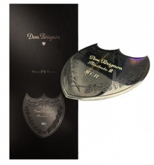 Dom Perignon Champagne P2 Black Metal Shield Label Box Plaque- Engravable – Rare