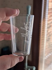 Naboth Vineyards Brocton NY New York Etched Small Glass Cup Grape Wine