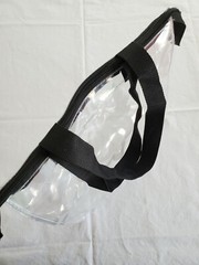 Korbel Clear Transparent Plastic Tote Bag California Champagne Zippered 12x12x6&Prime;