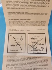 Lot of 2 Napa Cellars WINE Different Bottle Labels (1981, 1983) + 1985 Brochure