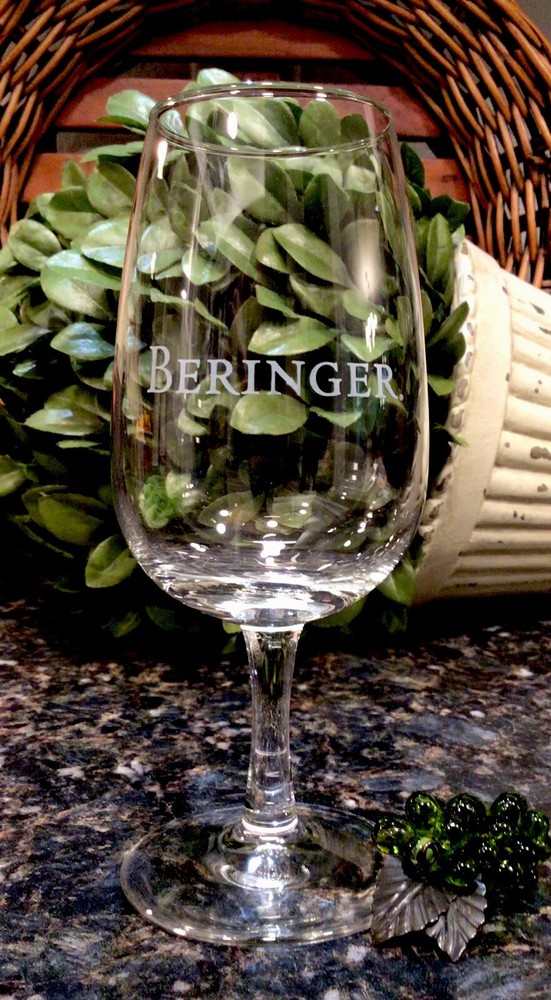Vintage BERINGER Vineyards Wine Glass Napa Valley ~ PRISTINE!