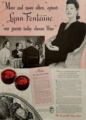 1946 California Wines Lynn Fontanne Actress Print Ad Ephemera Wall Art Decor