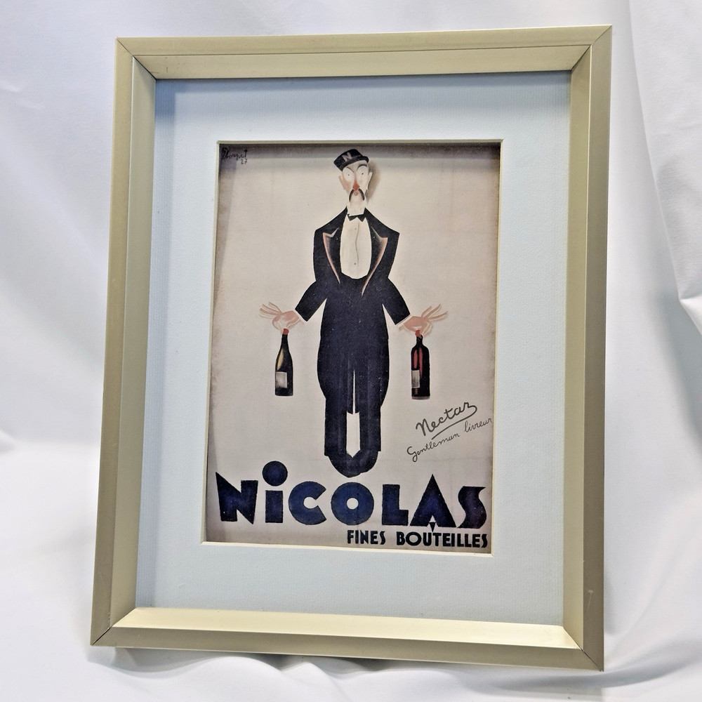Nicolas Fines Bouteilles Framed Photograph of Wine Poster Framed Small