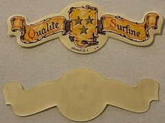 Antique Vintage Qualite Surfine Neck Label, 1920s – 1930s