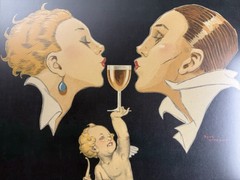 Antique Advertising Porto Ramos Pinto Poster René Vincent 20s Original Art Deco