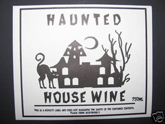 Hilarious Wine Beer Label Bottle Sticker Fun House Cat
