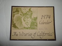 Vintage California Wineries Calendar 1974 Sebastian Titus