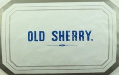 1870&rsquo;s-80&rsquo;s Old Sherry Wine Bottle Label Vintage Original F95