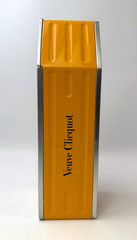 RARE Veuve Clicquot Champagne POLO CLASSIC Arrow Sign Yellow Metal Tin Box
