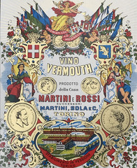 VTG Martini & Rossi Vino Vermouth Italian Torino Wine Bottle Label 4.25×6.25