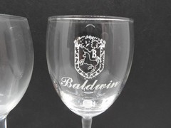 2 Baldwin Winery Pine Bush NY Wine Glasses