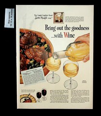 1945 Wine Advisory Board Food Tray Lamb Leglets Meal Vintage Print Ad 33886
