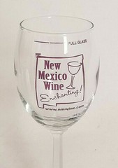 New Mexico Wine Enchanting! Wine Glass – Purple Artwork 6-3/4&Prime; Tall – RARE