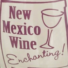 New Mexico Wine Enchanting! Wine Glass – Purple Artwork 6-3/4&Prime; Tall – RARE
