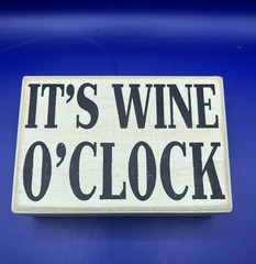 Wine Decor Signs Set Funny Bar Wall Art, “Wine a Little” & “It’s Wine O’Clock”