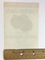 Liquor Label Cracker Jack Straight Apple Brandy Original 1930&rsquo;s Deadstock