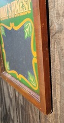 Vtg Large Wine & Spirits Message Board Chalk Menu Board Sign 3D 24 X 16&Prime; Pub Bar
