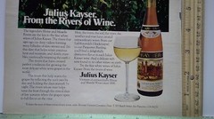 1974 Julius Kayser Rhine Wine 1970s 70s PRINT AD Liebfraumilch Glockenspiel