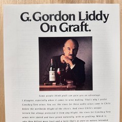1991 Concha Toro Wine Vintage Print Ad G. Gordon Liddy Advert Alcohol