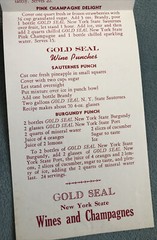 Gold Seal 1940s Wines & Champagnes Vintage Drink Recipes Print Ad New York State