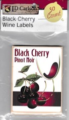 Black Cherry Pinot Noir Peel & Stick Wine Bottle Labels Package of 30