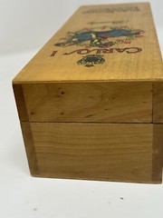 Carlos 1 Brandy Wooden Box Pedro Domecq Spain 12 1/4&Prime;x4 3/8&Prime;x3 3/4&Prime; Box Only