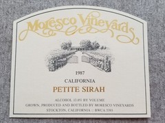 4 Vtg Moresco Vineyards CA Wine Bottle Labels Zinfandel Petite Sirah Chardonnay
