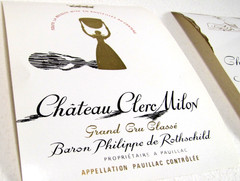 2 Vtg Wine Labels Mouton Baron Philippe de Rothschild Grand Cru Classe Pauillac