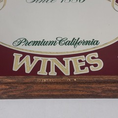 Geyser Peak Winery Wine Mirror Gold Foil Sign 27 x 21&Prime; Bar Pub Decor Vintage 80s